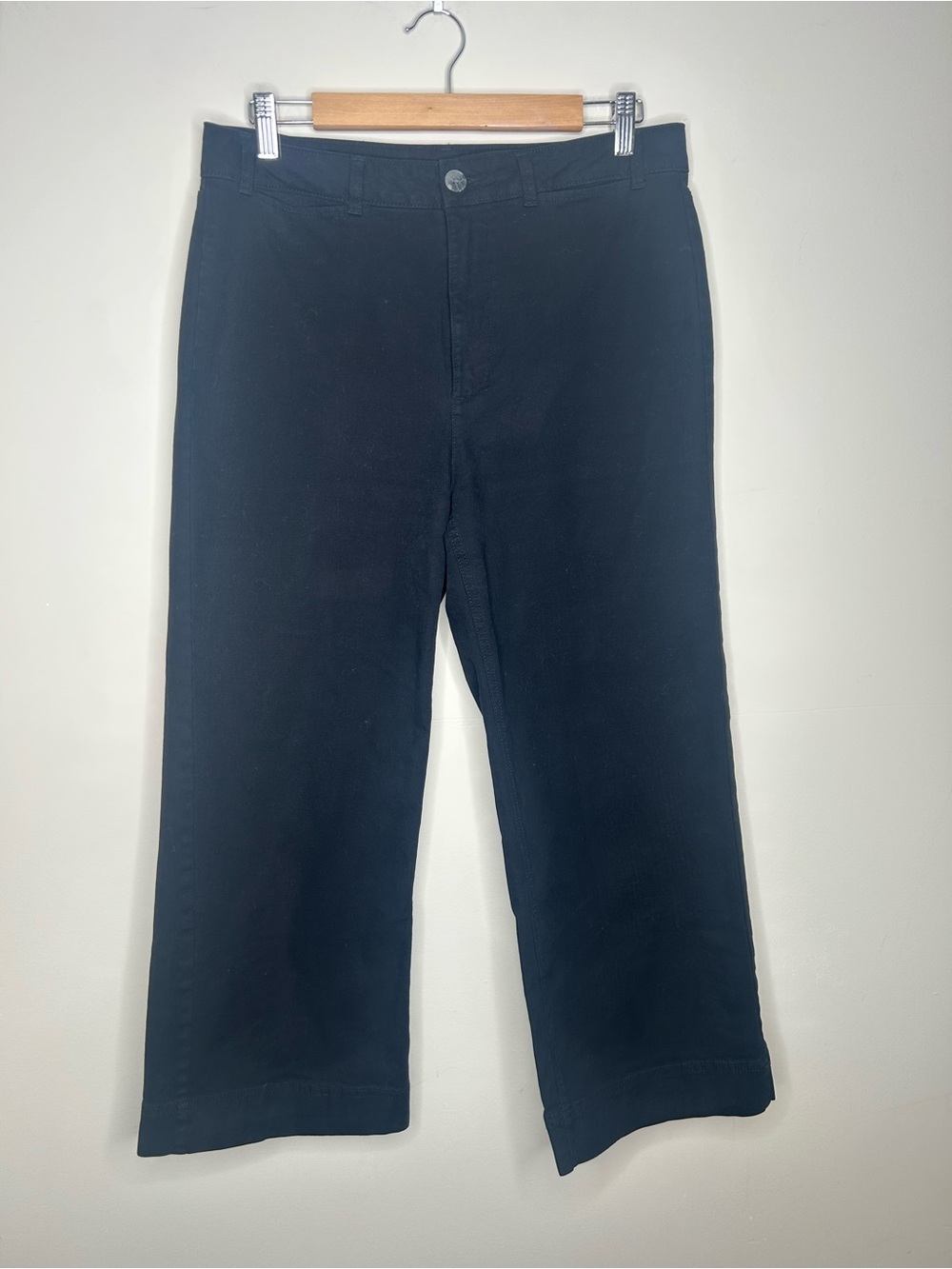 Old Navy High Rise Wide Leg Crop Black Size 10